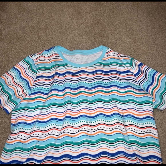 Kim Rogers Blue, Orange & White Shirt size PL - Picture 4 of 9